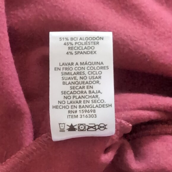 Earth Yoga Sweatshirt Women's XL Fleece-lined Thumbholes Rose Pink - Picture 7 of 9